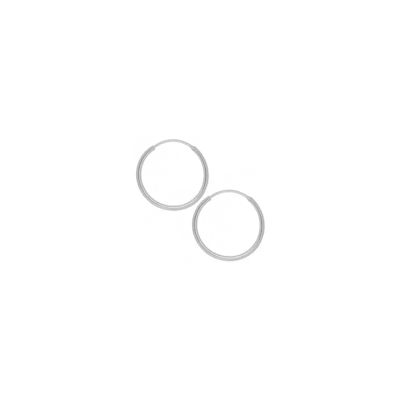 15mm Silver Hoop Earrings - Citrus