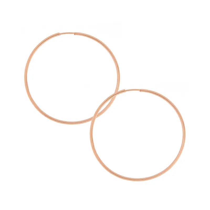 50mm Rose Gold Hoop Earrings - Citrus