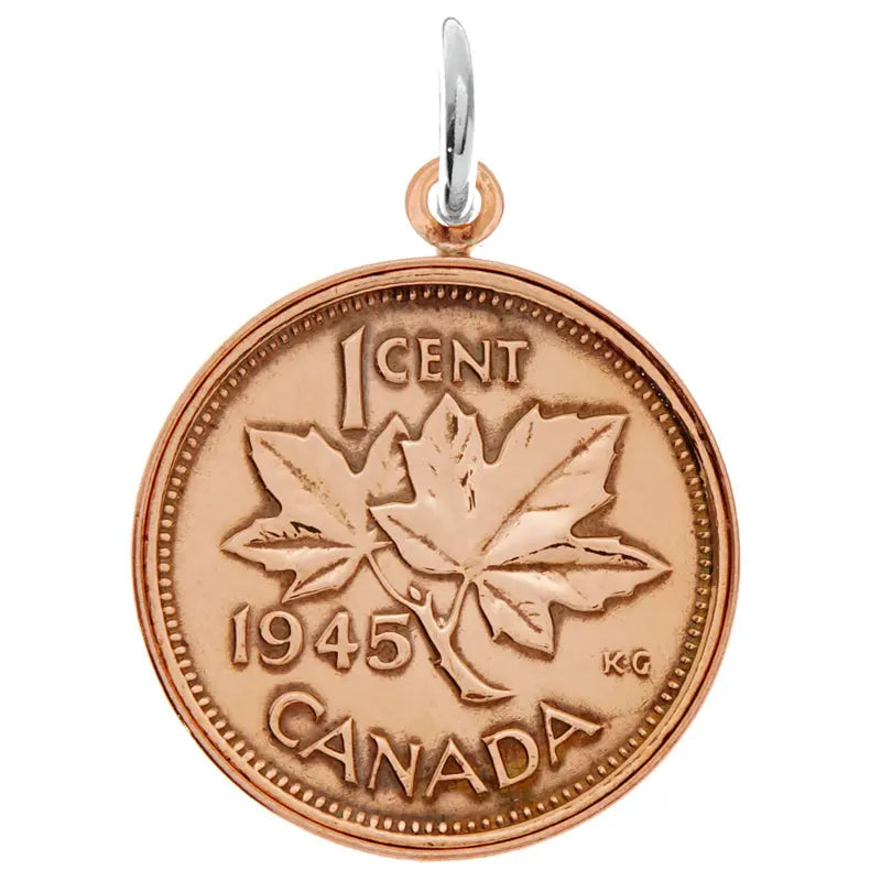 Canadian Penny Charm Copper Edged - Citrus