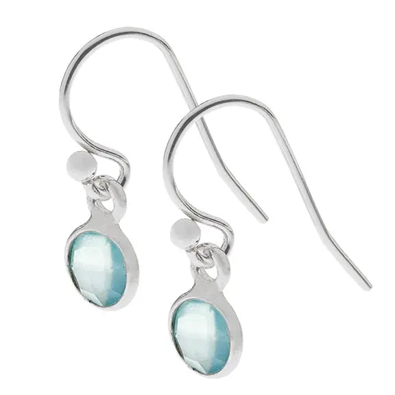 Chalcedony Drop Earrings - Citrus