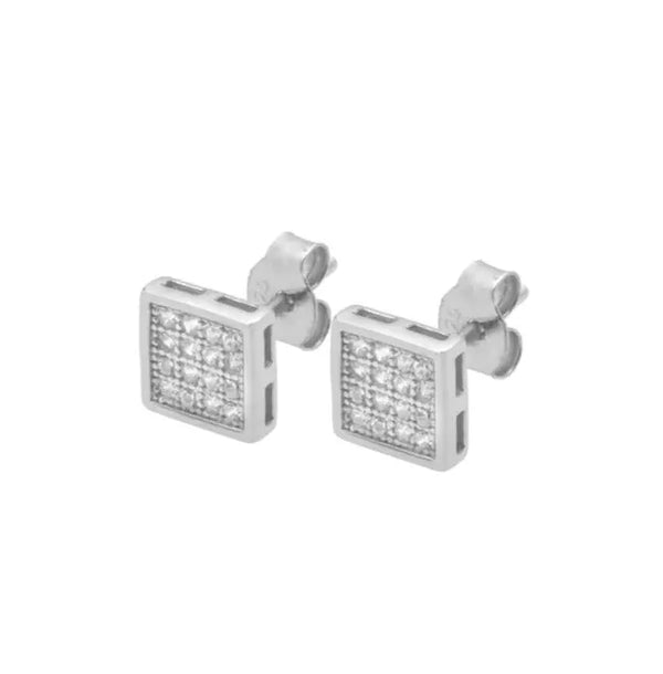 Square Sparkle Stud Earrings - Citrus