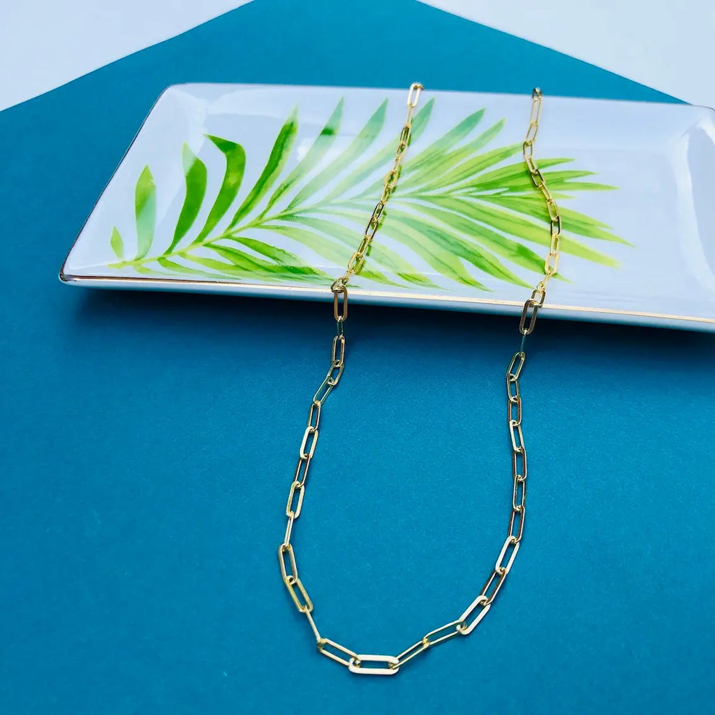 Gold Paperclip Chain - Citrus