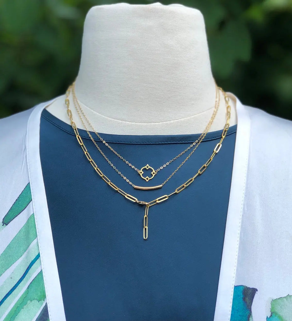 Gold Paperclip Chain - Citrus