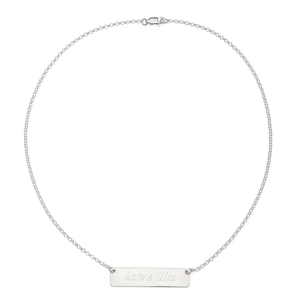 Name Plate Necklace - Machine Stamped - Citrus