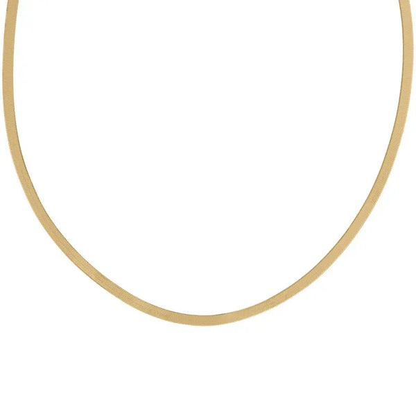 Yellow Gold Herringbone Chain - Citrus