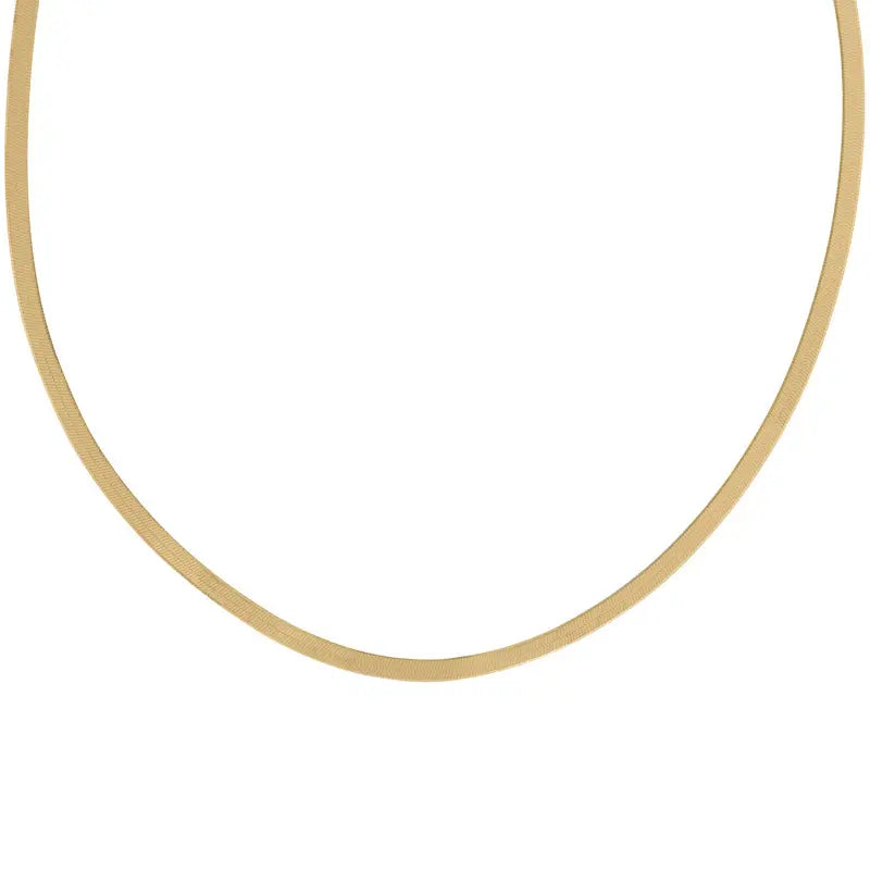 Yellow Gold Herringbone Chain - Citrus