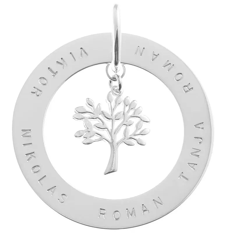 Slice Pendant with Tree of Life - Citrus