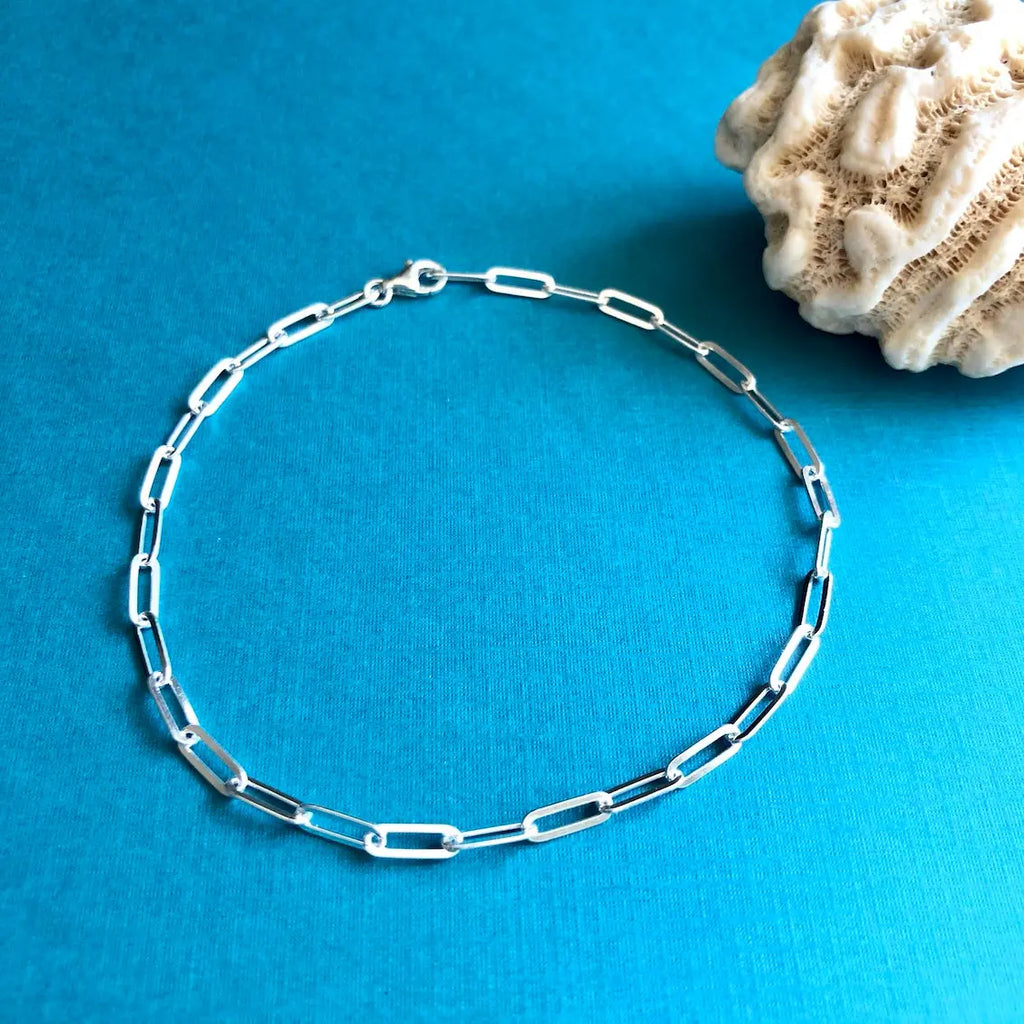 Paperclip Anklet - Citrus